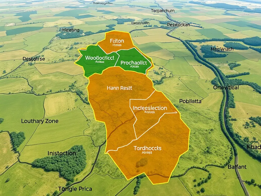 A map highlighting protected woodcock habitats, showcasing the organization's commitment to preserving these vital areas.